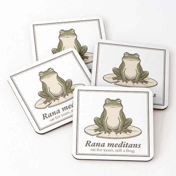 Item preview, Meditation Frog Engraving: Sat for Years, Still a Frog designed and sold by Osmose-Studio.