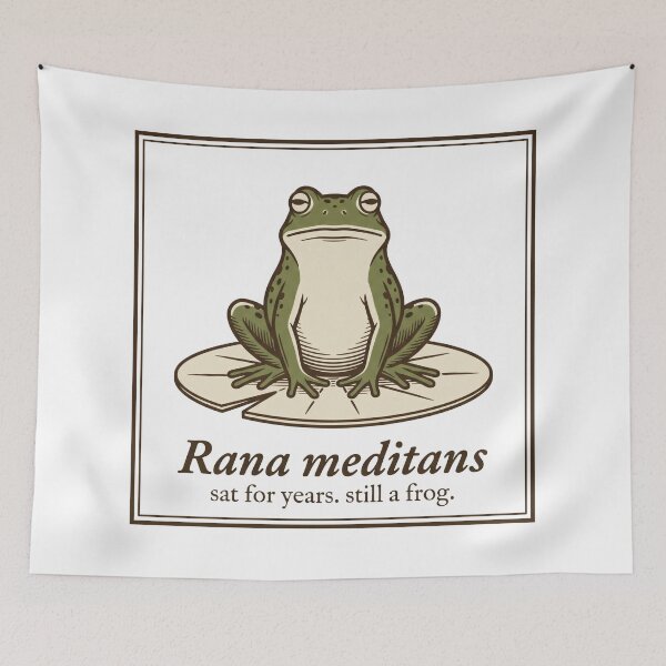 Item preview, Meditation Frog Engraving: Sat for Years, Still a Frog designed and sold by Osmose-Studio.