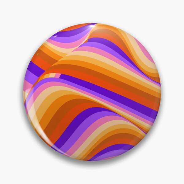 Item preview, Retro 70s Wavy Stripes Groovy Orange Purple Pink Psychedelic Pattern designed and sold by JRRTs.