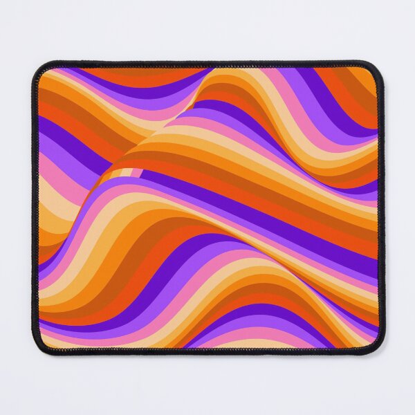 Item preview, Retro 70s Wavy Stripes Groovy Orange Purple Pink Psychedelic Pattern designed and sold by JRRTs.