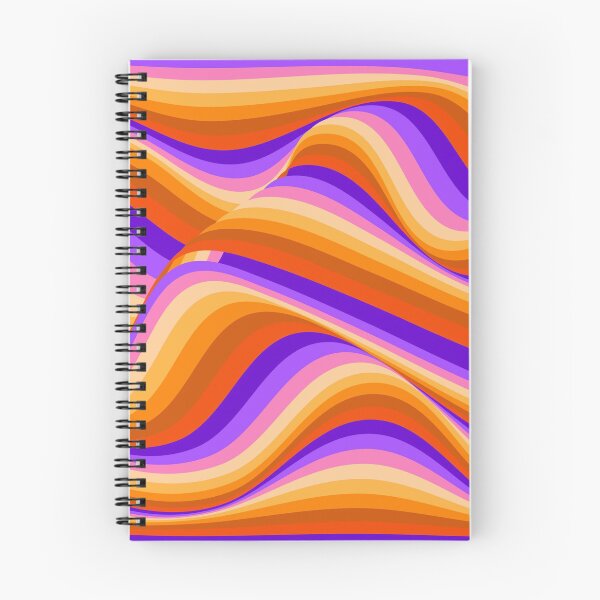 Item preview, Retro 70s Wavy Stripes Groovy Orange Purple Pink Psychedelic Pattern designed and sold by JRRTs.