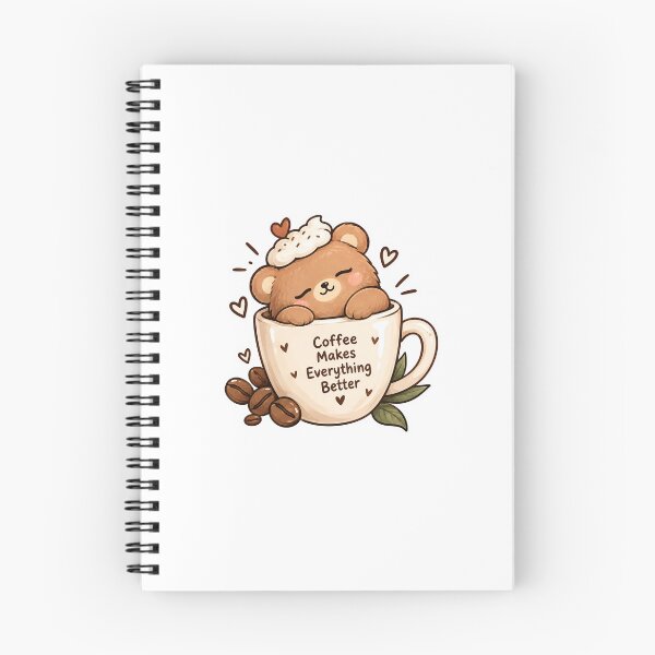 Item preview, Coffee Makes Everything Better Sticker | Cute Kawaii Bear Coffee designed and sold by PopStickerLab22.