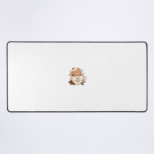 Item preview, Coffee Makes Everything Better Sticker | Cute Kawaii Bear Coffee designed and sold by PopStickerLab22.