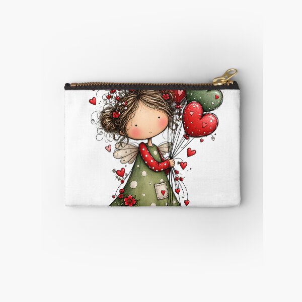 Item preview, Heart Balloon Girl | Whimsical Love & Fairy Tale Illustration designed and sold by CalmMandala.