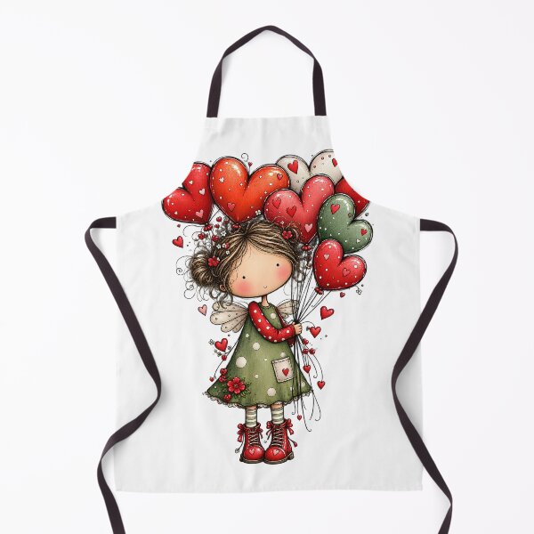 Item preview, Heart Balloon Girl | Whimsical Love & Fairy Tale Illustration designed and sold by CalmMandala.