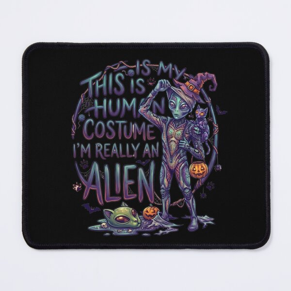 Item preview, This Is My Human Costume I'm Really An Alien Halloween designed and sold by Retro Whiskers.