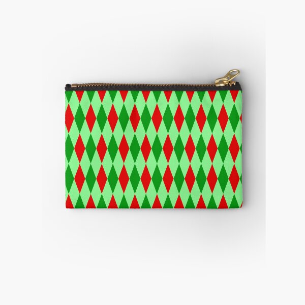 Item preview, Red Green On Light Green Harlequin Diamonds Pattern   designed and sold by PatternTitan.