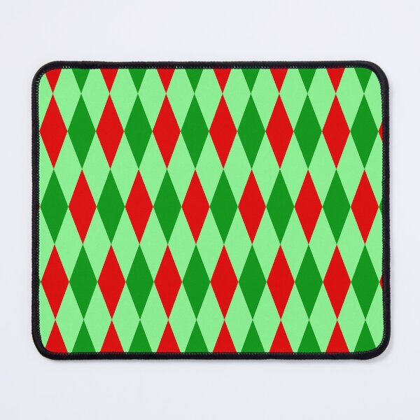 Item preview, Red Green On Light Green Harlequin Diamonds Pattern designed and sold by PatternTitan.