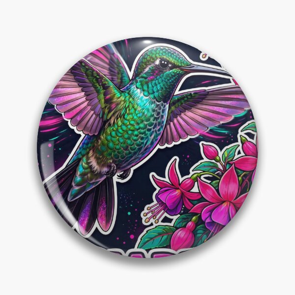 Item preview, Sip Happens Funny Colorful Hummingbird Sticker designed and sold by MojoHill.