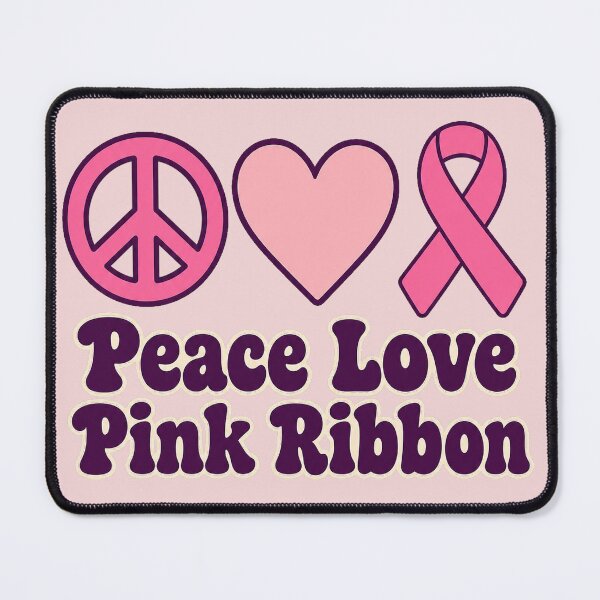 Item preview, Peace Love Pink Ribbon - Breast Cancer Awareness Cute Icons designed and sold by MIRAJIL.
