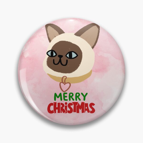 Item preview, Cute Siamese Cat Merry Christmas Holiday Art designed and sold by stormk10.