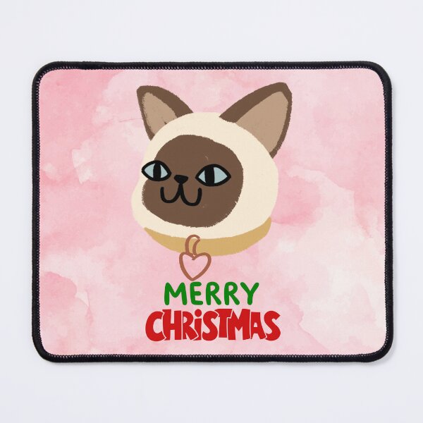 Item preview, Cute Siamese Cat Merry Christmas Holiday Art designed and sold by stormk10.