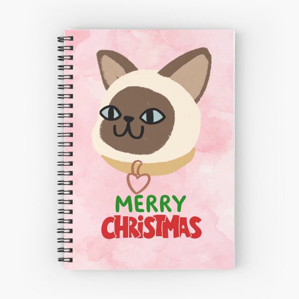 Item preview, Cute Siamese Cat Merry Christmas Holiday Art designed and sold by stormk10.