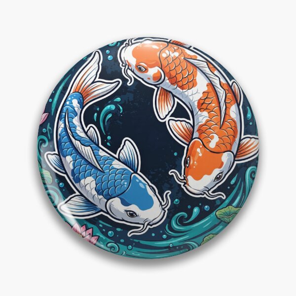Item preview, Go With The Flow Colorful Koi Fish Sticker designed and sold by MojoHill.