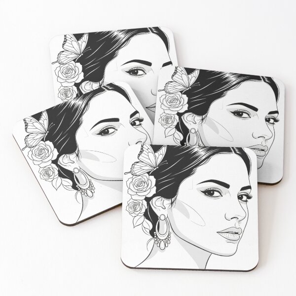 Item preview, Elegant Woman with Roses and Butterfly - Minimalist Line Art Portrait designed and sold by Divinedesignbydulce.
