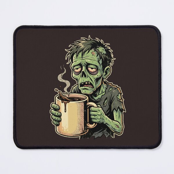 Item preview, Sleepy Green Zombie Coffee Mug Halftone Pop Art designed and sold by ModdiesColors.