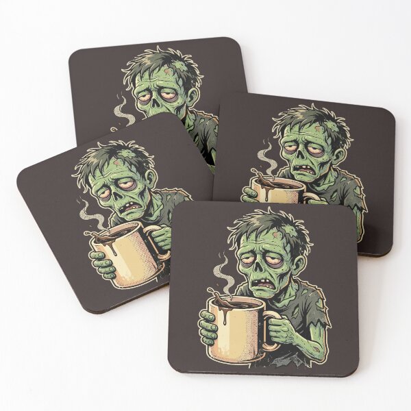 Item preview, Sleepy Green Zombie Coffee Mug Halftone Pop Art designed and sold by ModdiesColors.