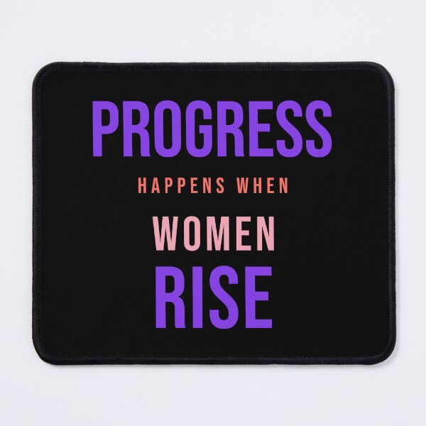Item preview, Progress Happens When Women Rise | Women Empowerment Feminist Quote | Bold Motivational Typography designed and sold by Velora Printss.