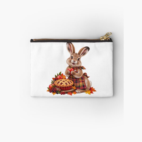 Item preview, Cute Scottish Mountain Hare with Autumn Apple and Berry Pie designed and sold by MaedK.