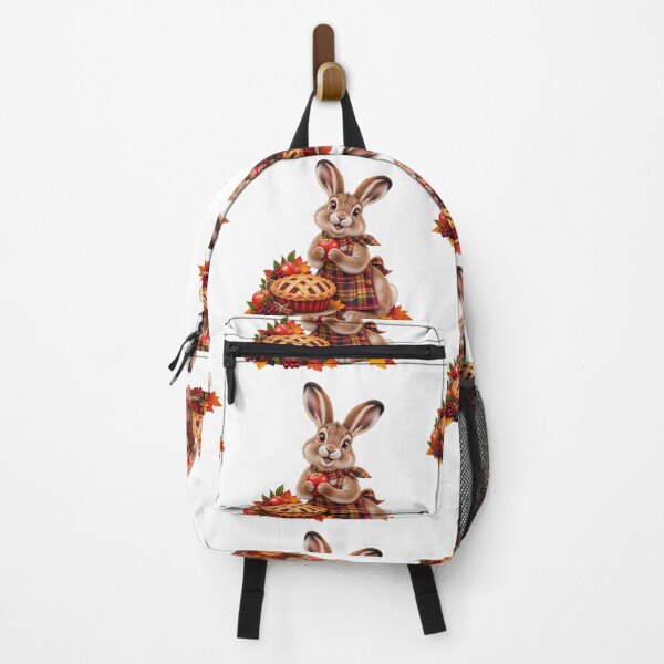 Item preview, Cute Scottish Mountain Hare with Autumn Apple and Berry Pie designed and sold by MaedK.