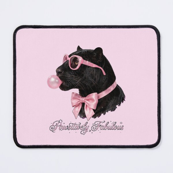 Item preview, Pawsitively Fabulous Black Panther - Cute Pink Coquette Panther designed and sold by Vibe-Vary.