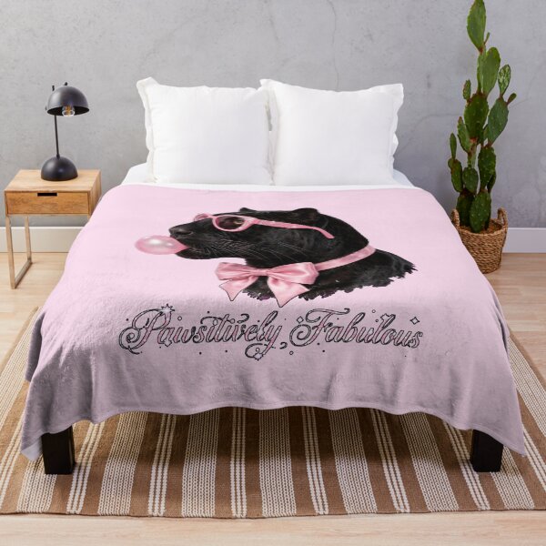 Item preview, Pawsitively Fabulous Black Panther - Cute Pink Coquette Panther designed and sold by Vibe-Vary.