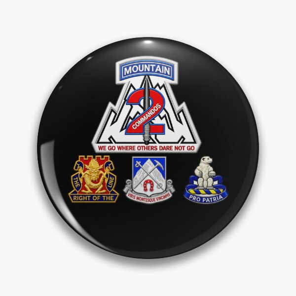 Item preview, 2nd Brigade 10th Mtn Division - 3 Infantry DUIs - Special - 3D - Transparent designed and sold by Military Insignia Products.