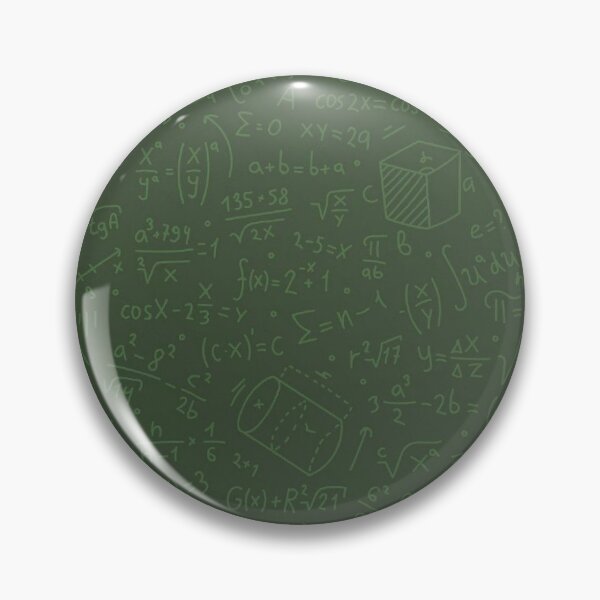 Item preview, Green Math Chalkboard Pattern — Hand Drawn Formulas & Geometry Academic Print designed and sold by LYAN-STORE.