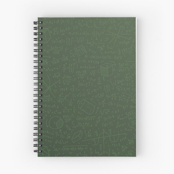 Item preview, Green Math Chalkboard Pattern — Hand Drawn Formulas & Geometry Academic Print designed and sold by LYAN-STORE.