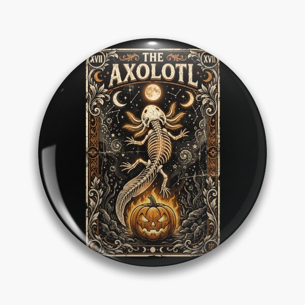 Item preview, Axolotl Skeleton Halloween Vintage Tarot Card Art designed and sold by MTRBSK11.
