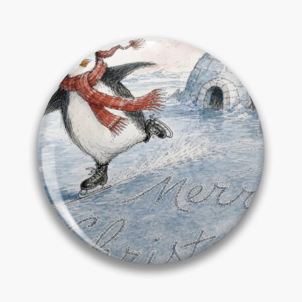 Item preview, Christmas Penguin Ice Skating designed and sold by Maria Dryfhout.