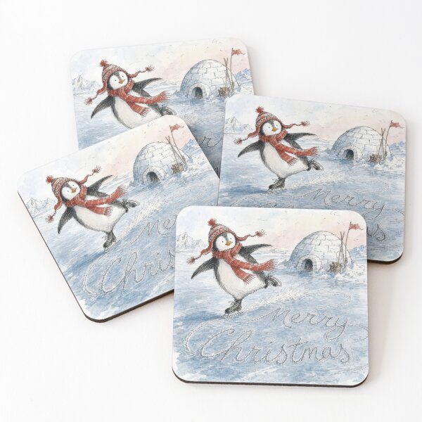 Item preview, Christmas Penguin Ice Skating designed and sold by Maria Dryfhout.