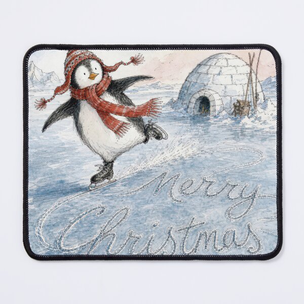 Item preview, Christmas Penguin Ice Skating designed and sold by Maria Dryfhout.