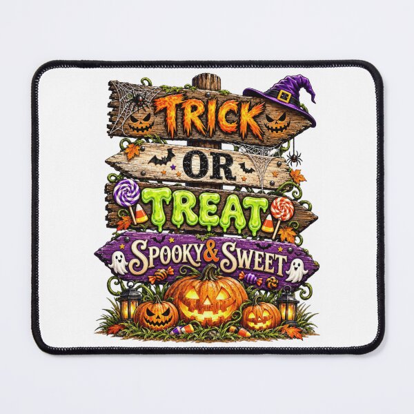 Item preview, Trick Or Treat Spooky & Sweet Halloween Rustic Wooden designed and sold by Thread&Fable.