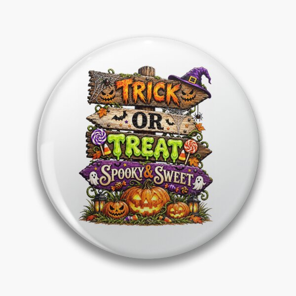 Item preview, Trick Or Treat Spooky & Sweet Halloween Rustic Wooden designed and sold by Thread&Fable.