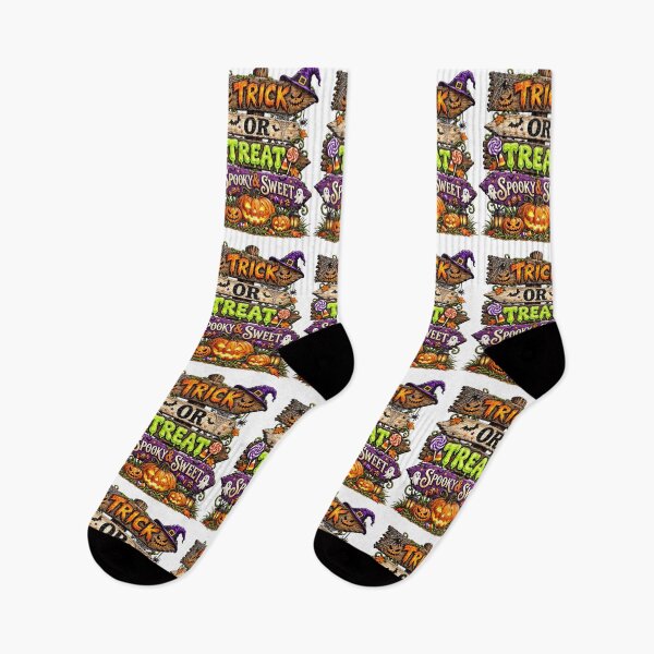 Item preview, Trick Or Treat Spooky & Sweet Halloween Rustic Wooden designed and sold by Thread&Fable.