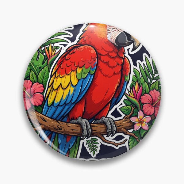 Item preview, Talk Birdie To Me Funny Colorful Parrot Sticker designed and sold by MojoHill.