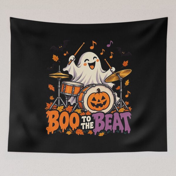 Item preview, Boo to the Beat - Ghost Drummer designed and sold by Good Mood Foundry.