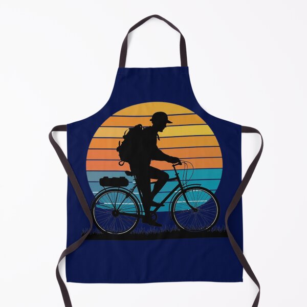Item preview, Retro Sunset Bicycle Adventure - Cycling Silhouette Travel Art designed and sold by the wellness script.