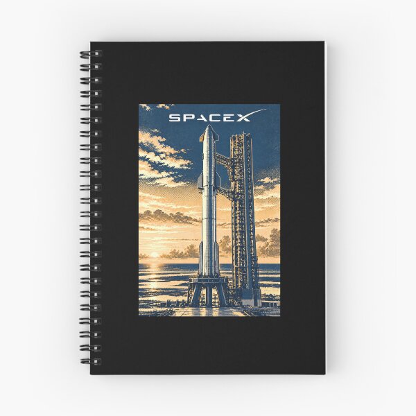 Item preview, SpaceX Starship Reentry – Retro Navy Orange Silkscreen Space Art designed and sold by TEEJAMBOREE.