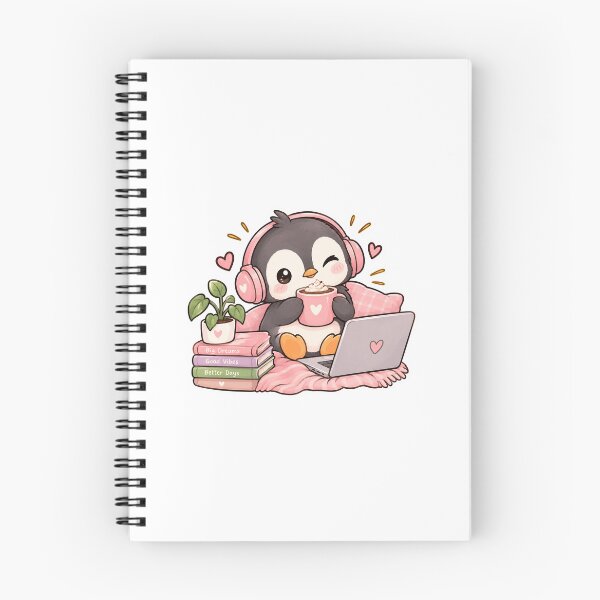Item preview, Cute Penguin Coffee Sticker | Kawaii Cozy Study Vibes designed and sold by PopStickerLab22.