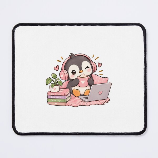 Item preview, Cute Penguin Coffee Sticker | Kawaii Cozy Study Vibes designed and sold by PopStickerLab22.