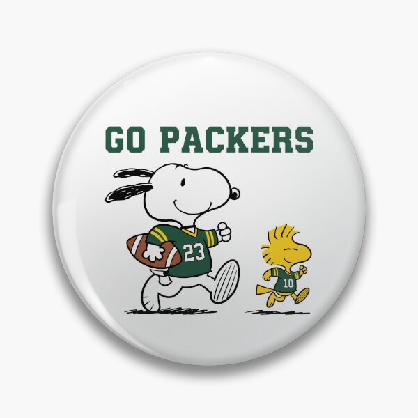 Item preview, Snoopy & Woodstock Green Bay Packers Football Retro F680 designed and sold by GLUVY-THEME.