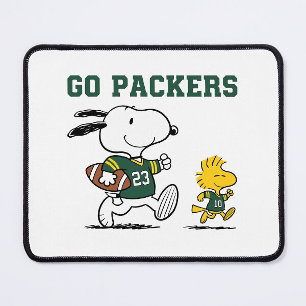 Item preview, Snoopy & Woodstock Green Bay Packers Football Retro F680 designed and sold by GLUVY-THEME.
