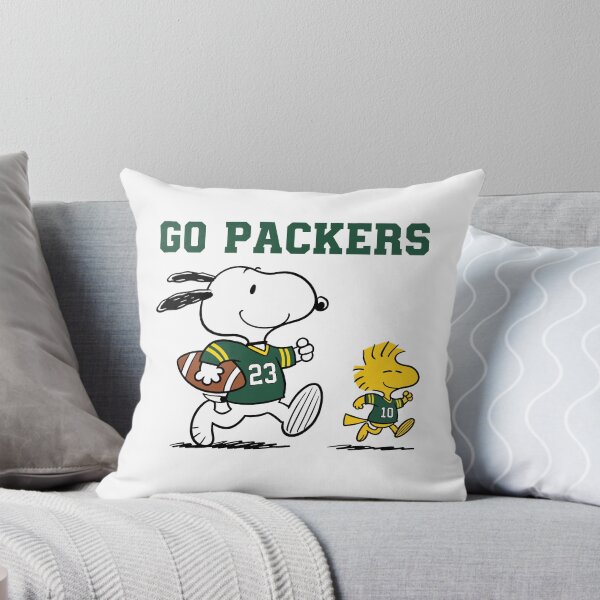 Item preview, Snoopy & Woodstock Green Bay Packers Football Retro F680 designed and sold by GLUVY-THEME.
