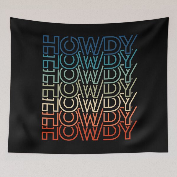 Item preview, Howdy Retro Western Typography Vintage Cowboy Sunset Text designed and sold by JRRTs.