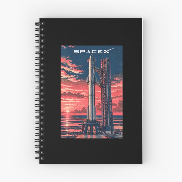 Item preview, SpaceX Starship Reentry – Retro Navy Orange Silkscreen Space Art designed and sold by TEEJAMBOREE.