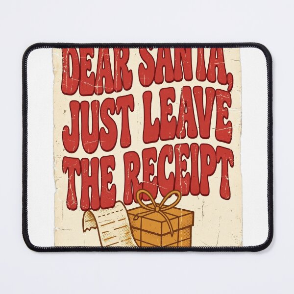 Item preview, Dear Santa, Just Leave The Receipt Shirt - Funny Christmas Retro Tee designed and sold by KERK Art and Design.