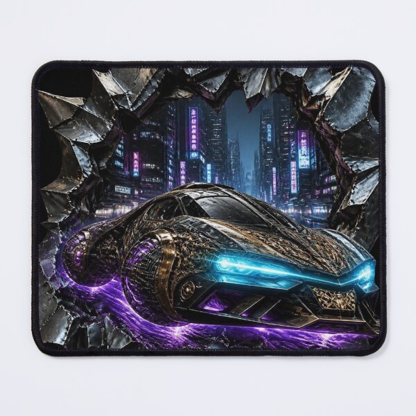 Item preview, Cyberpunk Hover Car Steampunk Torn Metal Graphic designed and sold by LazyDayzCo.