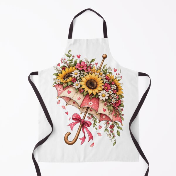 Item preview, Sunflower Umbrella | Whimsical Floral Garden Illustration designed and sold by CalmMandala.